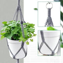 Belit 2 Pack Double Macrame Plant Hangers 2 Tier Hanging Planter Basket Decorative Flower Pot Holder Rope for Indoor Outdoor Home Decor 51 Inch, Grey by GreenHaven Gardens