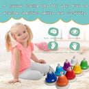 Desk Bells, Rainbow Diatonic Hand Bells for Kids with 17 Songbook & Musical Flash Cards, Toddler Preschool Musical Learning Toys, Boys & Girls Birthday Gift for 3-Year-Old and Over by TinyTreasures Baby Boutique