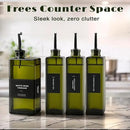 Olive Oil Dispenser Bottle for Kitchen- 16.9oz Oil Bottles UV Protection, Oil and Vinegar Dispenser Set, Drip-Free Pourer, Elegant Kitchen Essential- 16.9oz, Set of 2 by CozyNest Decor