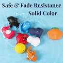 XY-WQ Bath Toys No Hole, for Infants 6-12& Toddlers 1-3, No Hole Bathtub Toys (Sea Animals, 9 Pcs with Mesh Bag) by TinyTreasures Baby Boutique