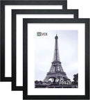 VCK 16x20 Poster Frames 3 Pack Black MDF Wood and Polished Plexiglass Frame,Display Pictures in Horizontal and Vertical by CozyNest Decor