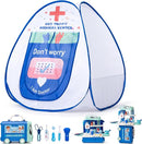 Kids Tent,Pop Up Kids Play Tent Hospital Center Theme with Complete Toy Set, Play Toys Play Set for Indoor Outdoor Pretend Play by TinyTreasures Baby Boutique