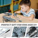 Lucky Doug STEM Building Projects Model Airplane Jet Set - Building Toys for Kids Ages 8-12, Assembly Science Kit for Boys 8 9 10 11 12 Years Old by TinyTreasures Baby Boutique