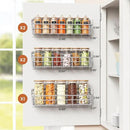 5 Pack Spice Rack Seasoning Organizer Wall Mount, Screw or Adhesive Hanging Shelf Basket Spice Organizer Shelf for Kitchen, Silver by CozyNest Decor