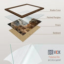 VCK 11x17 Picture Frame 3 Pack, Brown Wood Poster Frame with Exclusive Wood Grain, Wall Mounting Hanging by CozyNest Decor