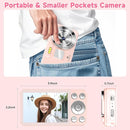 Digital Camera, Autofocus 4K 64MP Point and Shoot Digital Cameras for Teens with 64GB Card, 18X Zoom Anti-Shake Compact Video Camera for Student Kids Boys Girls Beginner - Pink by TinyTreasures Baby Boutique