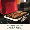 Cuisinart Petite Gourmet Portable Gas Grill with VersaStand, Compact Portable Grill Propane, 150 Sq. In. Cooking Surface, 5,500 BTU Burner Small Gas Grills for Camping, BBQ, Adjustable Base, Handles by GreenHaven Gardens