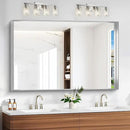 Silver Bathroom Mirror, 36x55 Inch Rectangular Deep Frame Mirror, Large Wall Mounted Bathroom Vanity Mirror Over Sink for Bedroom,Restroom, Living Room, Hangs Vertically or Horizontally by CozyNest Decor