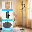 3-Light Boho Floor Lamp for Living Room, Rattan Wicker Standing Lamp Palm Tree Design, Farmhouse Coastal Floor Light with Woven Shade, Tall Bohemian Lamp by CozyNest Decor