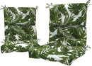 LVTXIII Outdoor Seat/Back Chair Cushion Patio Tufted High Back Cushion, Seasonal Replacement Rocking Chair Cushion with Ties (22” W x 20D”, Set of 2, Palm Green) by GreenHaven Gardens