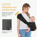 Baby Sling Carrier,Baby Carrier Newborn to Toddler,Toddler Carrier,Portable Lightweight & Spreadable Shoulder Straps(Black) by TinyTreasures Baby Boutique