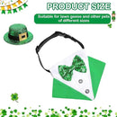 St. Patrick's Day Porch Goose Outfit 23"/ 17'' Statue Tuxedo Bandana Top Hat Cloth for Goose Lawn Decoration(Suit Collar) by GreenHaven Gardens
