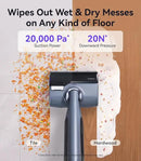 NARWAL S30 Pro Wet Dry Vacuum Cleaner with 20000Pa Suction, Cordless Vacuum Mop for Hard Floors, Tangle-Free Hair-Cutting, 180° Lie Flat, 194°F Self-Cleaning, Disposable Waste Bag, Edge Cleaning by CozyNest Decor