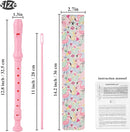 Recorder Instrument for Beginner Kids Adults,8-Hole Soprano Descant Recorder Music Flute with with Cleaning Rod & Leather Case For School Student Home Entertainment(2-Flamingo) by TinyTreasures Baby Boutique