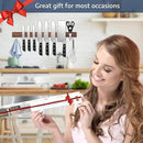 Dmore magnetic knife holder for wall—with 2 hooks, No Drilling 23 Inch walnut knife magnetic strip, Powerful knife magnet rack, include Adhesive Tape and screws for Knives, Utensils, and Tools by CozyNest Decor