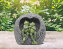 Artisan Flair Lover Frog Statues for Garden - Resin Frogs Couple Figurines Romantic - Yard Animal Decor Frog Stuff Outdoor Lawn Ornament, Green, 7.09 X 4.33 X 7.09 Inches, AF15813 by GreenHaven Gardens