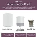 Eco 3 Compact Kitchen Food Recycler | Indoor Composter Bin Alternative | Electric Countertop Food Waste Disposer with Odorless 3.5L Indoor Food Waste Bin for Easy Waste Management | White by GreenHaven Gardens