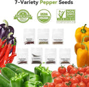 inbloom Pepper Seed Pod Kit for AeroGarden, iDOO, Ahopegarden, MUFGA Hydroponic Growing System, 12-Pod, 350+ Seeds include Cucumber,Red Chili Pepper,Green&Yellow Pepper,Purple Pepper,Red&Golden Tomato by GreenHaven Gardens