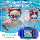 Agoigo Kids Waterproof Camera - Children Underwater HD Video Digital Camcorder, Portable Travel Toy for Toddler - Ideal Christmas Birthday Gifts for Boys Girls Age 3-12 with 32GB Card (Dark Blue) by TinyTreasures Baby Boutique