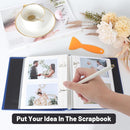 RECUTMS Small Photo Album Self Adhesive Scrapbook Magnetic Photo Albums for 4x6 5x7 8x10 Pictures for Baby Family Wedding 40 Pages with Metal Pen and Plastic Board (White) by TinyTreasures Baby Boutique