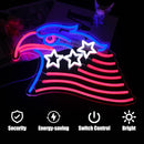 Patriotic Eagle Flag Neon Sign USA Stars and Stripes LED Sign for Wall American Flag Neon Lights Signs for Bedroom Memorial Day 4th of July Independence Day American Eagle Day Decorations by CozyNest Decor