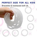 Chew Necklaces for Sensory Kids, 12 Pcs Clear Coil Chewy Necklaces Stretchy Bracelet for Boys Girls with Autism ADHD SPD,Oral Motor Chewable Necklace Reduce Anxiety and Fidgeting Stress by TinyTreasures Baby Boutique
