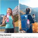 32oz Motivational Water Bottles with Time Marker & Fruit Strainer, Transparent Gradient Color Water Bottle with Times to Drink, Leakproof & BPA Free, Reusable Bottle with Strap (No Straw) by CozyNest Decor