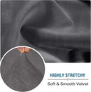 H.VERSAILTEX Velvet Stretch Sectional Sofa Covers - 4 Piece Seat Cushions for L Shape Sectional Couch (Large 3 Seater + 1 Chaise, Grey) by CozyNest Decor