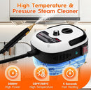 Steam Cleaner, 2500W High Handheld Steam Cleaner, 1L Portable Car Steam Cleaner, 6 High Speeds Pressure Temperature Steam Cleaning Machine with 3 Brush Heads for Kitchen Home Car Cleaning（White） by TinyTreasures Baby Boutique