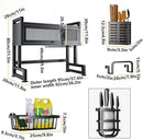 Home Furnishing Over The Sink Dish Drainer Drying Rack 3 Tier Over Sink Dish Rack for,oversink Dish Dry Rack,Space Saving Dish Drying Rack,Kitchen Sink Organizer countertop(Black,95cm/37.4in) by CozyNest Decor