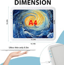 HIUKCOLED Rechargeable A4 Light Pad, Battery Powered Light Board, Stepless/6-level Dimmable Brightness with 3 Colors, Wireless LED Light Tracing Box for Diamond Painting,Drawing,Sketching,Animation by TinyTreasures Baby Boutique