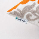 HWY 50 Orange Fall Decorative Throw Pillow Covers 18x18 Inch (1 Piece), Embroidered Cotton Farmhouse Cushion Cover Pillow Case for Sofa Couch Living Room Bed Bedroon, Floral Geometric by CozyNest Decor