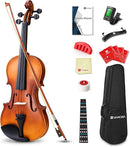 Vangoa 4/4 Violin Full Size Set Spruce Acoustic Violin Fiddle Beginner Kit for Adults Students Kids Teens with Hard Case, Rosin, Shoulder Rest, Bow, Strings, Note Stickers, Mute, Manual, Natural by TinyTreasures Baby Boutique