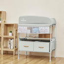BabyBond Portable Baby Changing Table with 2 Storage Baskets, Foldable Changing Table Dresser Waterproof Diaper Changing Table Height Adjustable Changing Station for Infant and Newborn(Beige) by TinyTreasures Baby Boutique