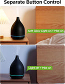 InnoGear Oil Diffuser, 300ML Ceramic Diffuser for Essential Oils Handcrafted Aromatherapy Diffuser Ultrasonic Cool Mist Humidifier with 4 Timers Waterless Auto Off for Room Office, Black by TinyTreasures Baby Boutique