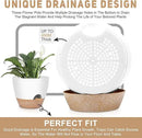 12" 10" 9" Large Self Watering Plant Pots, 3 Pack Flower Pots Planters with Multi Mesh Drainage Holes for Indoor Outdoor Garden Plants and Flowers. by GreenHaven Gardens