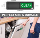 Premium Clean Dirty Dishwasher Magnet, Dirty Clean Sign for Dishwasher Easy to Read and Strong Slide for Changing Signs, Heavy Duty Magnet with Optional Stickers (Red & Green (Black)) by TinyTreasures Baby Boutique