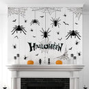 Halloween Spider Web Bat Patterns Wall Decals - Peel and Stick Removable Stickers for Scary Theme Party Decorations by CozyNest Decor