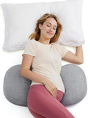 Momcozy Portable Pregnancy Pillow – W Shaped Maternity Support for Side Sleepers, Adjustable Travel Wedge Pillow for Back, Belly, and Hip Relief, Ideal for Pregnant Women, Deep Grey by TinyTreasures Baby Boutique
