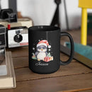 Customized Christmas Themed Black Cup, Personalized Cute Xmas Penguin Mug With Name, Gift For Christmas, Custom Animal Wearing Santa Hat Design Cup, Christmas Animal Coffee Mug 11oz 15oz by CozyNest Decor