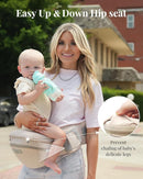 Baby Carrier Pro, MOMTORY Safety-Certified 6-in-1 Ultra Storage Baby Carrier Newborn to Toddler, Detachable Baby Holder Carrier with Hip Seat, Ergonomic Cozy Baby Body Carrier for 7-50lbs, Khaki by TinyTreasures Baby Boutique