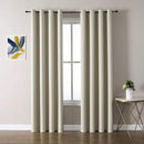 ChrisDowa Grommet Room Darkening Curtains for Bedroom and Living Room - 2 Panels Set Thermal Insulated Blackout Curtains (Beige, 52W x 84L) by CozyNest Decor