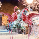 Natelf Pink Flamingo Yard Decorations, Tall Birds Garden Statues and Sculptures, Metal Lawn Art Ornaments for Outdoor Patio Backyard, Set of 2 by GreenHaven Gardens