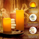 Metaku Flameless Flickering Candles Battery Operated LED Candles Set of 9 Ivory with Remote & Timer for Halloween, Christmas, Bedroom, Home, Wedding, Birthday Decoration D2.2'' x H4''5''6'' by GreenHaven Gardens