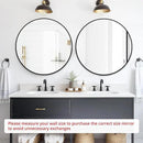 Fabuday Black Round Mirror 30 Inch - Large Circle Mirror for Bathroom, Living Room, Hallway, Entryway, Matte Aluminum Frame Circular Mirrors for Wall Decor by CozyNest Decor