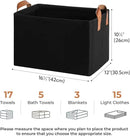 GRANNY SAYS Storage Baskets for Shelves, Closet Organizer Bins, Clothes Storage Bins with Metal Frame, Extra Large Baskets for Organizing and Storage, Collapsible, Black, 2-Pack by CozyNest Decor