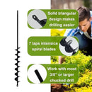 32" x 2" Extended Length Auger Drill Bit for Planting Bulb & Bedding Plant Auger, Garden Plant Auger, No Need to Squat Post Hole Digger for 3/8" Hex Drive Drill, Earth Auger Bulb Planter Tool by GreenHaven Gardens