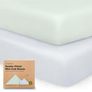 KeaBabies 2-Pack Organic Crib Sheets for Boys, Girls - 52x28 Fitted Crib Mattress Sheet Neutral, Breathable Jersey Cotton Cover for Baby Bed, Toddler Mattress, Soft & Cute Prints (Cove) by TinyTreasures Baby Boutique