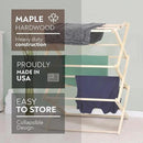 Pennsylvania Woodworks Premium American Maple Clothes Drying Rack - Handcrafted in Pennsylvania - Solid Wood Construction, Collapsible, Eco-Friendly Laundry Solution (Medium) by CozyNest Decor