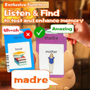 Talking Flash Cards for Kids - Italian Bilingual English Flashcard for Toddlers 3-12, Test Mode, 510 Sight Words, Audible Pocket Speech, Sensory Toys for Autism, Boys Girls Gifts (Italian) by TinyTreasures Baby Boutique